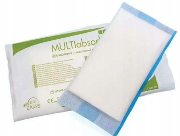 MULTIabsorb S 10cm x 20cm 1 buc Compresă cu absorbție ridicată; celuloză nețesută, sterilă